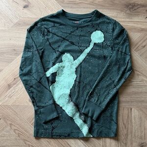 Jordan Long Sleeve Tee - Green with graphic